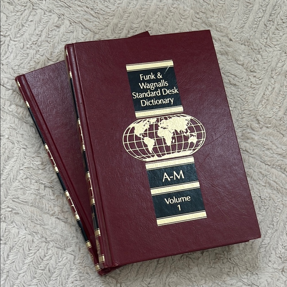 Funk & Wagnalls Standard Desk Dictionary 
2 hardcover books